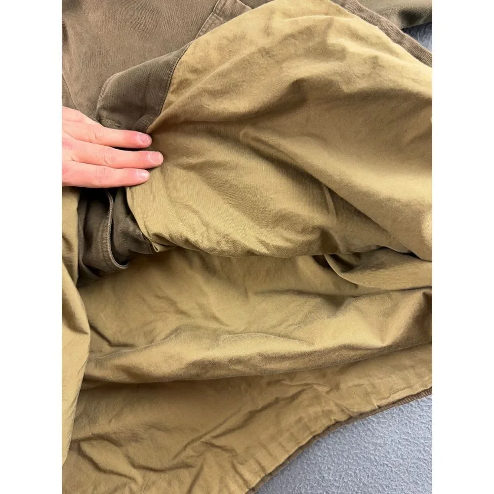 Eddie Bauer Jacket Mens XXL Brown Corduroy Collar Canvas Barn Field Coat Vintage